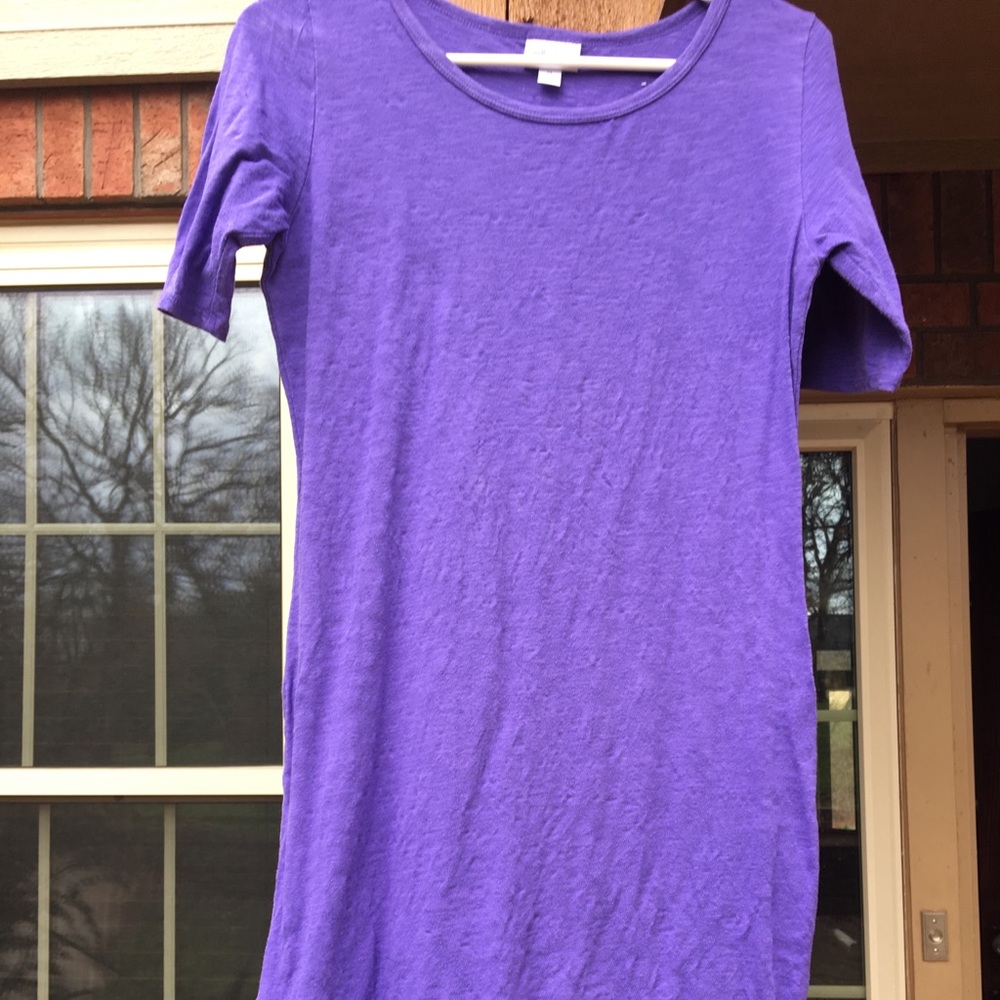 LuLaRoe Purple M Julie fitted dress